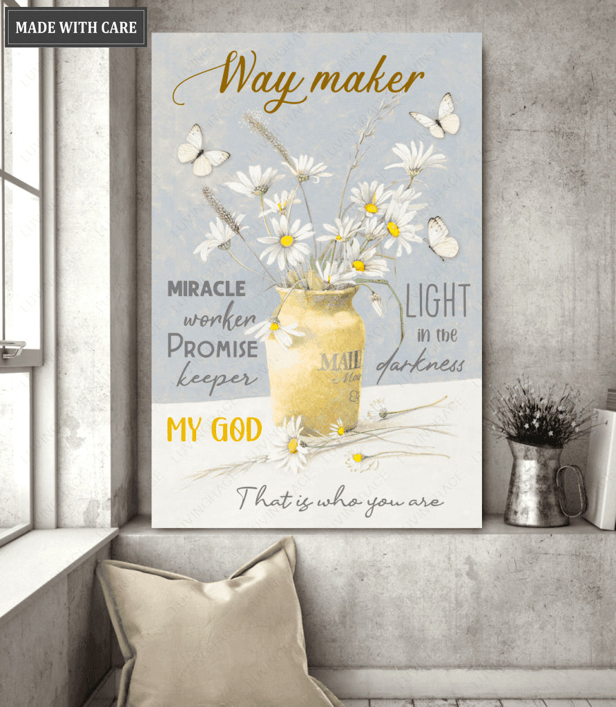 Daisy Jar Pastel Waymaker Wall Art