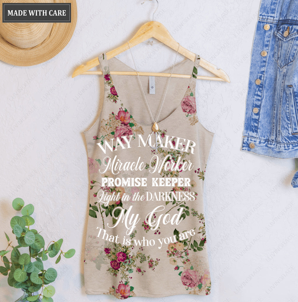 Flowery Way Maker Tank Top