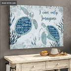 Blue Turtle Surrounded By Glory Canvas Wall Art
