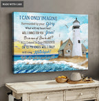 Ocean Lighthouse Surrounded By The Glory Wall Art