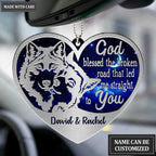 Printfamily M91 Wolf Couple God Blessed Personalized Ornament