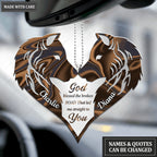 Hologram Wolf Couple Personalized Ornament