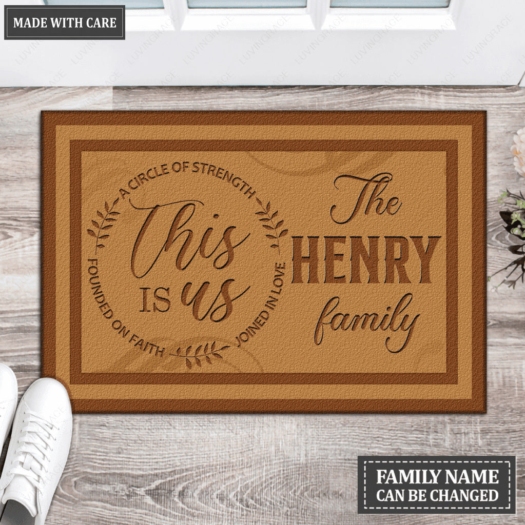 This Is Us Personalized Doormat
