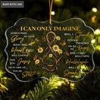 Sunflower Music Note And Butterfly Surrounded By Your Glory Transparent Ornament