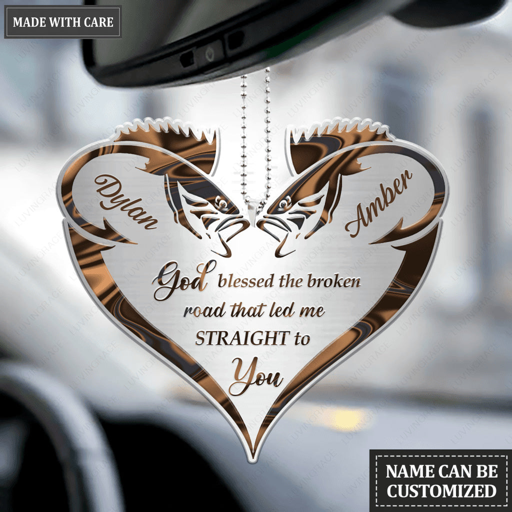 Fishing Lovers God Blessed Personalized Ornament