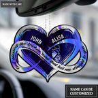 Silver Blue Infinity Heart God Blessed Personalized Ornament