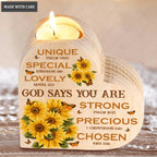 Sunflower And Butterfly Thank God Every Day Candle Holder