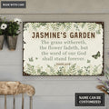 Personalized Garden Bible Metal Sign for Gardener