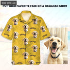 Personalized Dog Cat Pet Face Hawaiian Shirt with Pictures - Personalized Custom Hawaiian Shirt