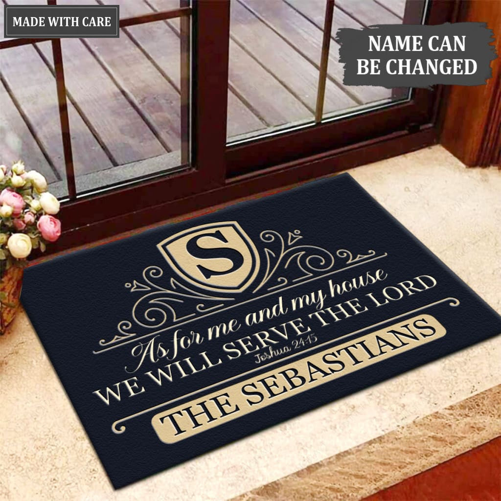 Luvingrace M76 Decorative Monogram Collection As For My House Personalized Doormat