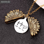 Sunflower Necklace Faith Hope Love