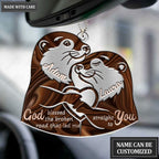Luvingrace M100 Otter Couple God Blessed Personalized Ornament