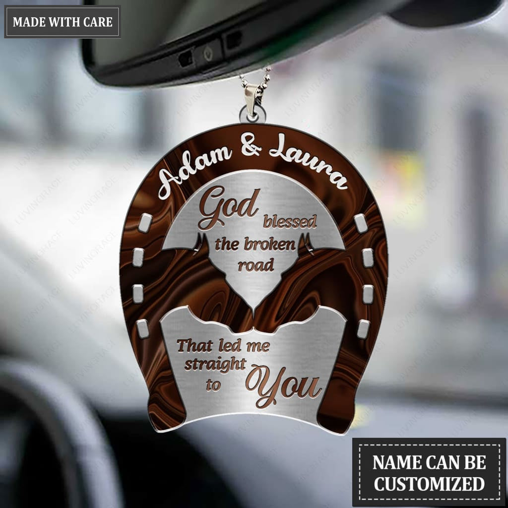 Luvingrace M96 Horse Couple God Blessed Personalized Ornament
