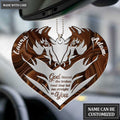 Printfamily M99 Horse Couple God Blessed Personalized Ornament