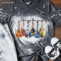 Guitar God Says You Are Unique Special Bleached T-Shirt