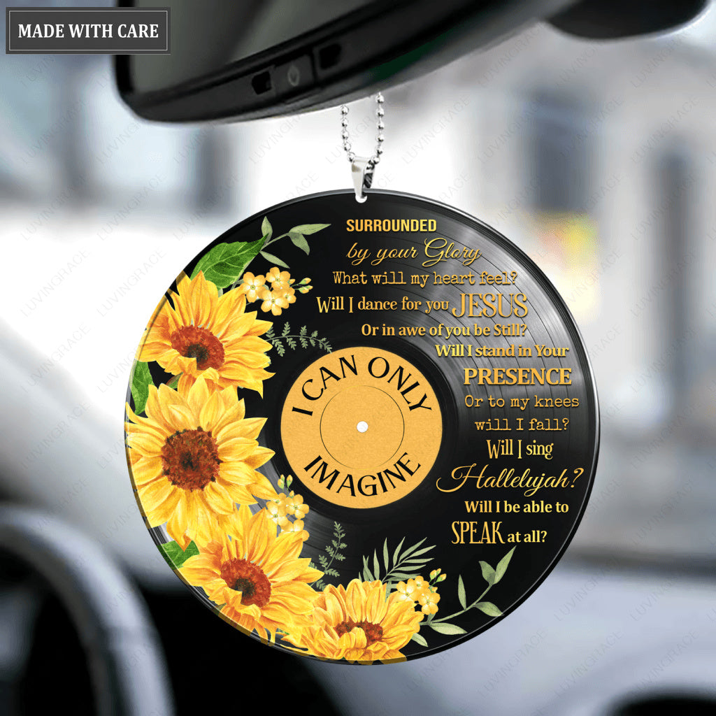 Sunflower Vinyl Record By Glory Ornament