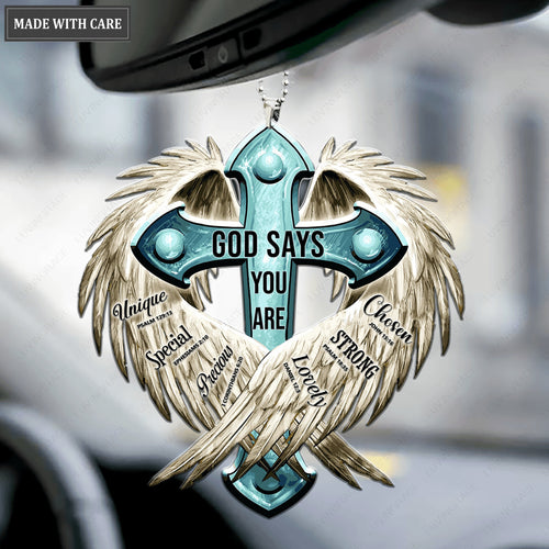Angel Wings God Says You Are Ornament