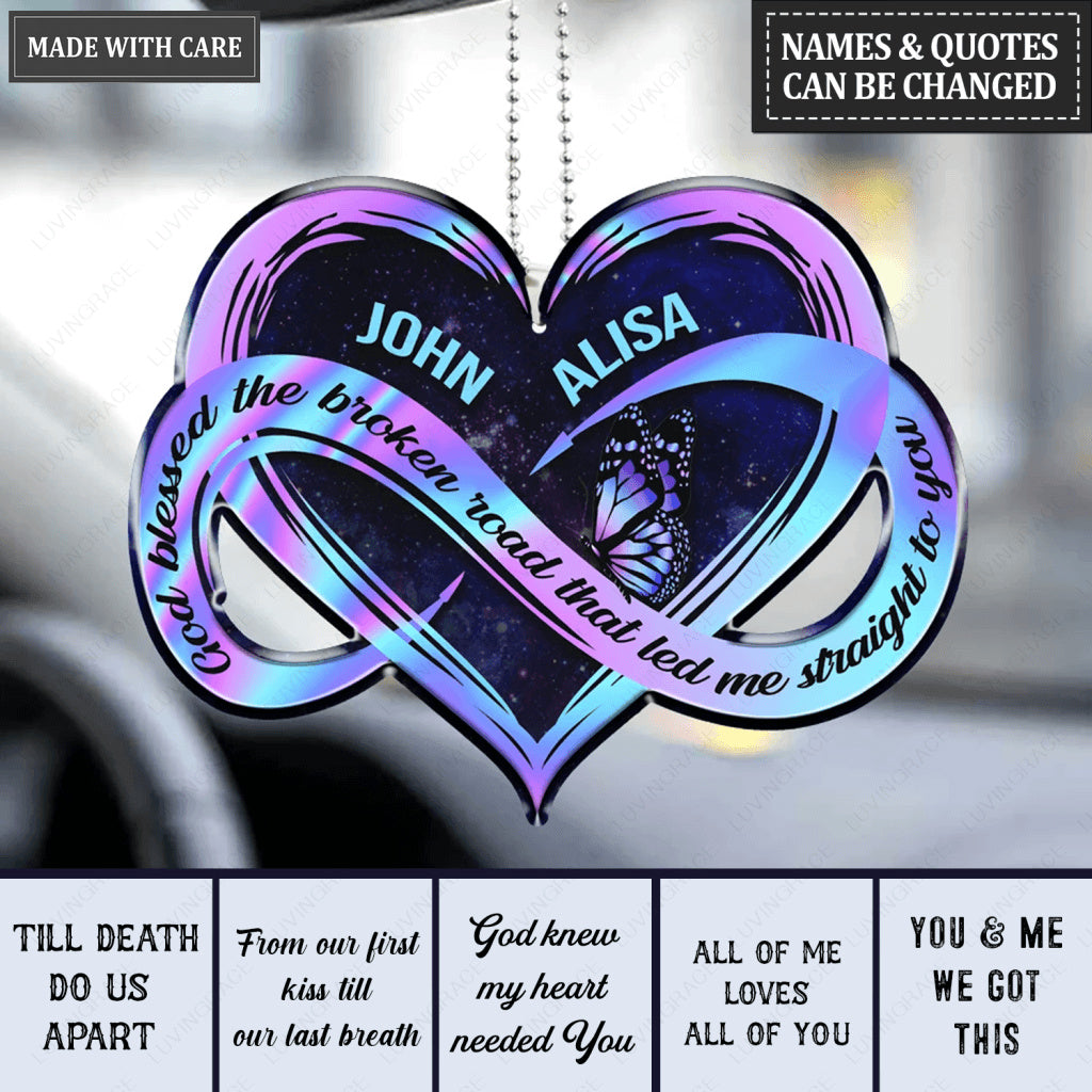 Hologram Infinity With Heart Personalized Ornament