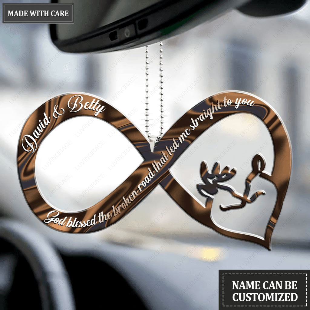 Infinity Deer Couple God Blessed Personalized Ornament