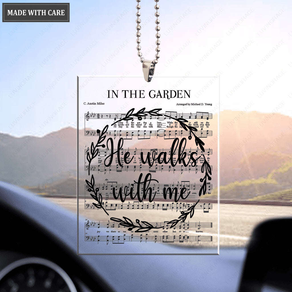 He Walks With Me Music Sheets Ornament