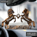 Two Horses With Heart God Blessed Personalized Ornament