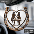 Western Horseshoe Couple God Blessed Personalized Ornament