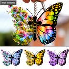 Color Of Butterflies God Says You Are Keychain