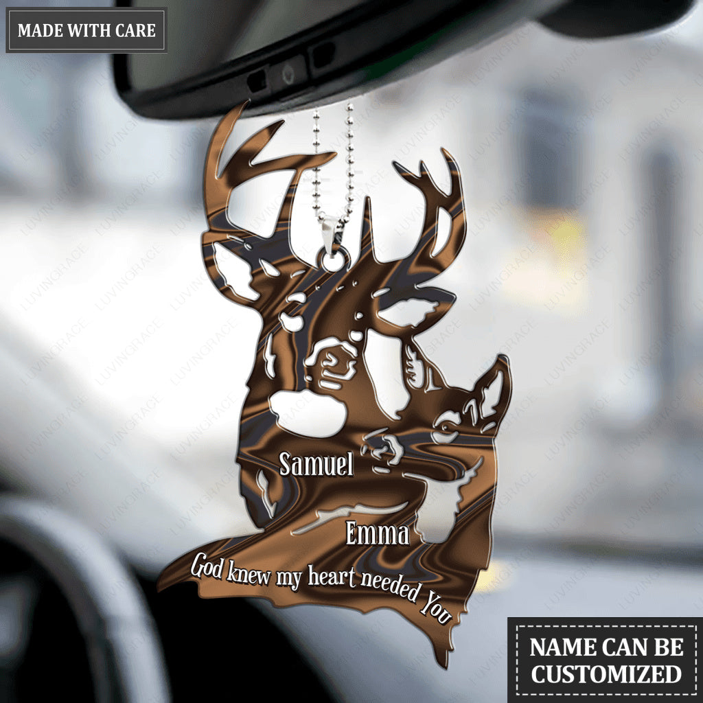 Love Of Buck And Doe God Knew Personalized Ornament