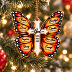 3D God Says You Are Butterfly Cross Ornament – Christian Faith Gift