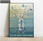 Blue Butterfly Will I Stand in Your presence Wall Art