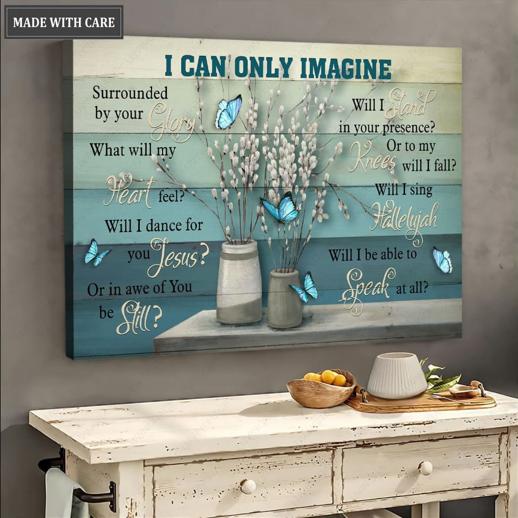 Blueish Butterfly Glory Around Us Wall Art