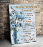 Blueish Flower Dragonfly Glory Wall Art