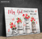 Classy Red Flowers Waymaker Wall Art