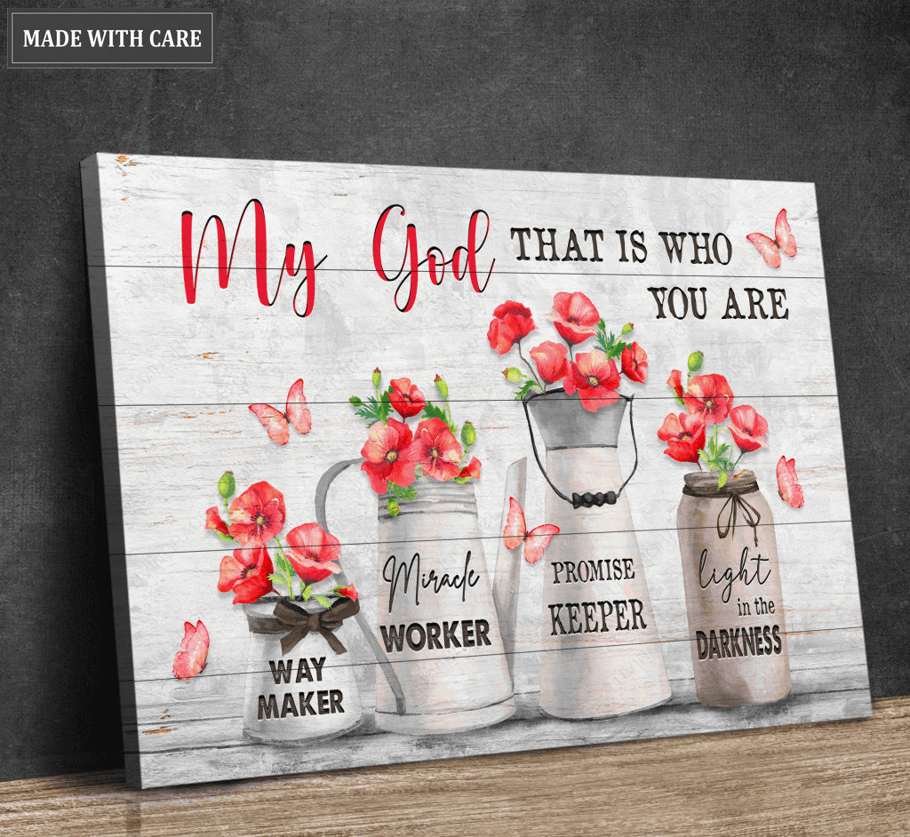 Classy Red Flowers Waymaker Wall Art