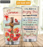 Cross And Cardinal Amazing Grace Personalized Tumbler
