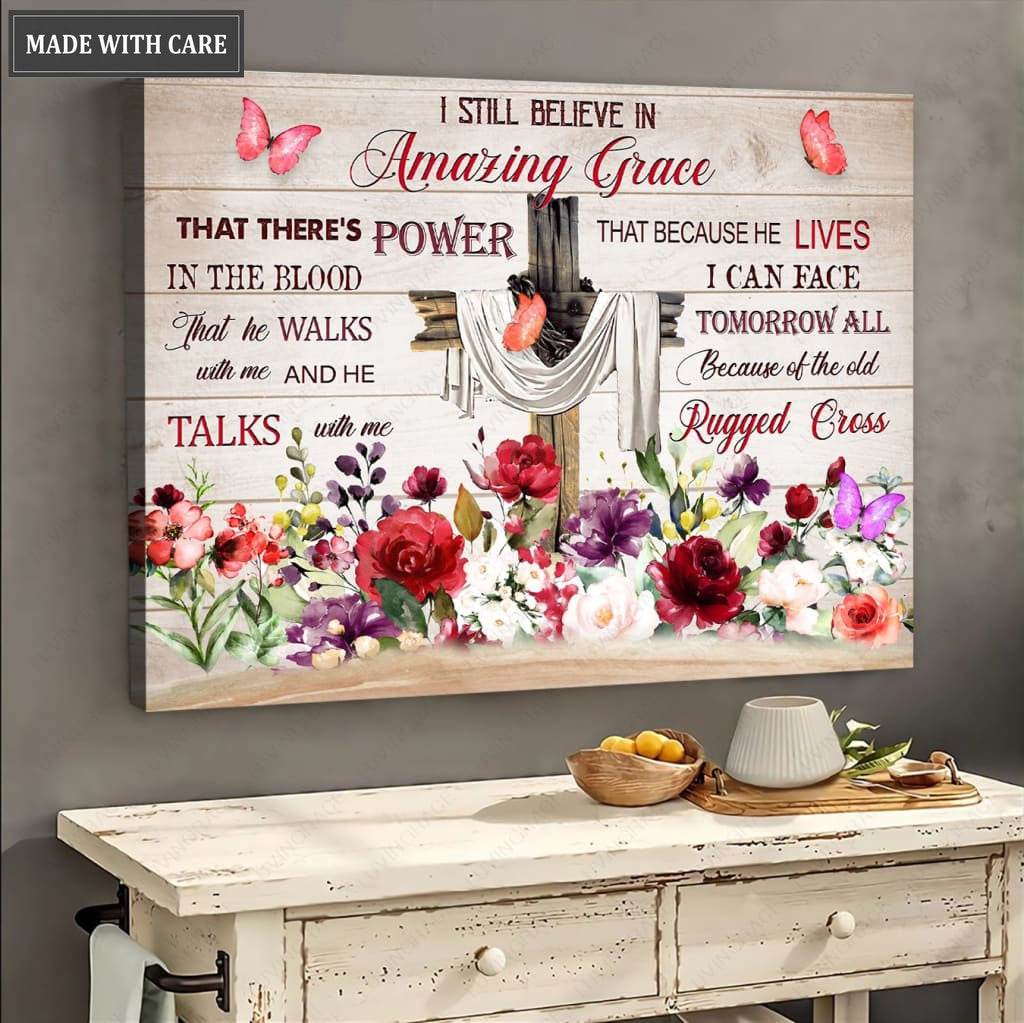 Garden With Cross Of Grace Wall Art