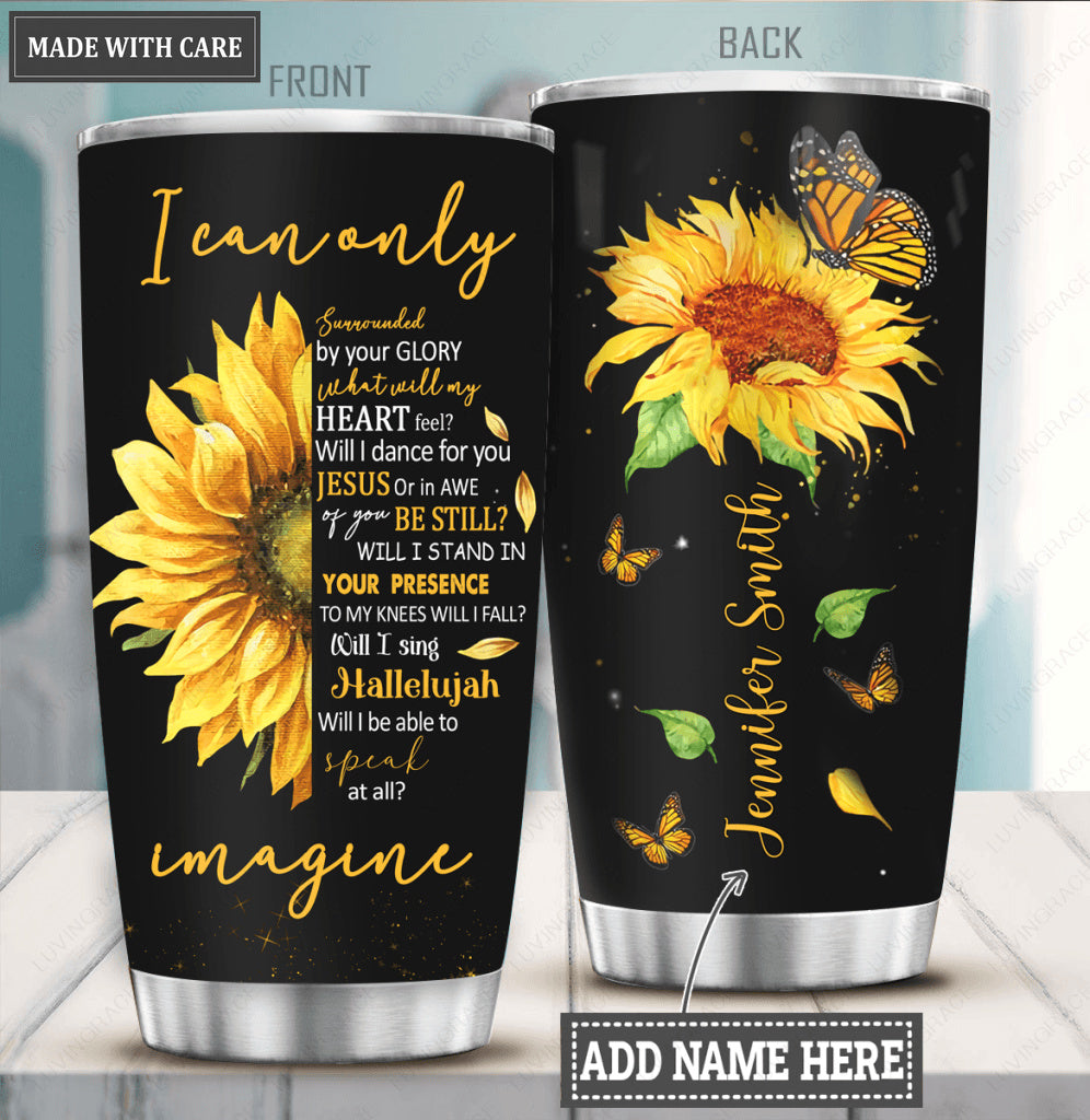 Half Sunflower Of Glory Customized Tumbler