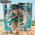Personalized Green Dragonflies Imagine Tumbler