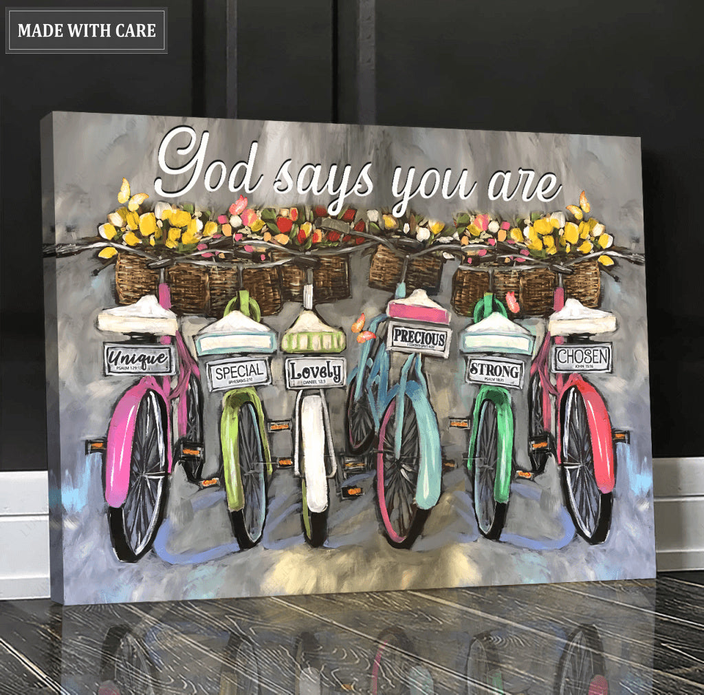 Bicycles God Says You Are Wall Art