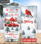 Personalized My Mind Red Truck Cardinals Tumbler