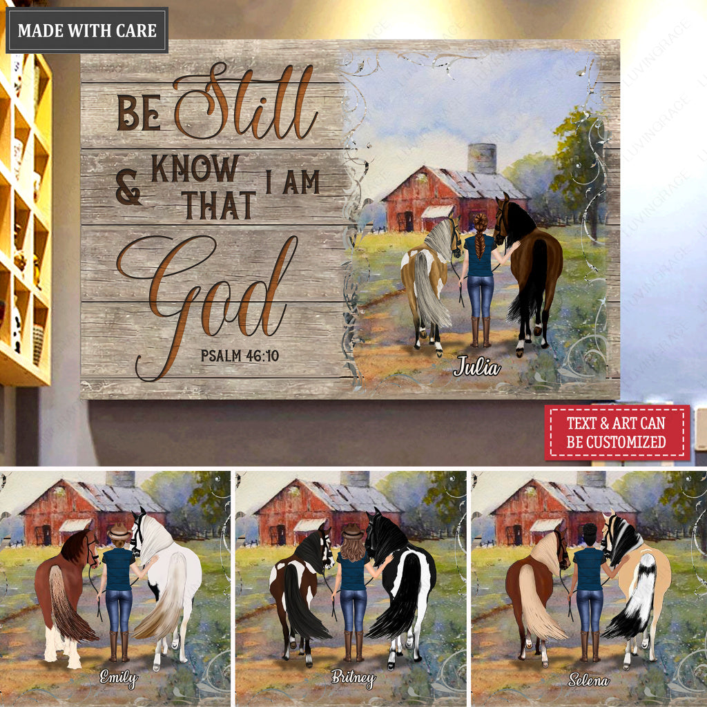 Personalized Stand With My Horse Be Still Wall Art