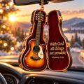 3D With God All Things Are Possible Guitar Case Ornament