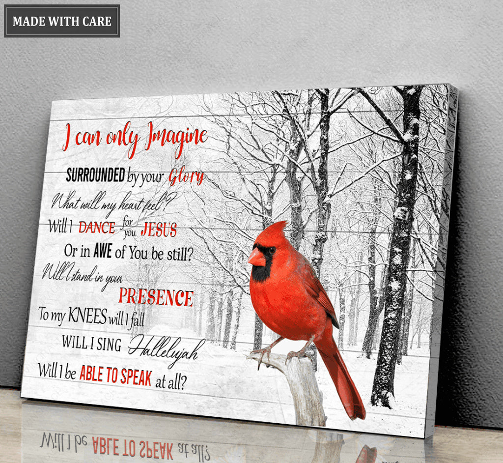 Snow White Glory Cardinals Wall Art