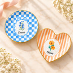 Custom Floral Name Design - Personalized Ring Dish