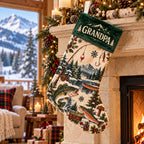 Personalized Fishing Christmas Stocking – Custom Name Gift for Fishing Lovers