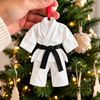 3D Raised Personalized Karate Uniform Christmas Ornament