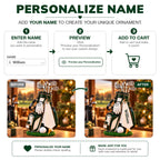 3D Raised Personalized Golf Glove Bag Christmas Ornament