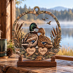 Personalized Names Camo Duck Couple Ornament - Anniversary Gift