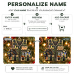3D Raised Personalized Fishing Vest Christmas Ornament