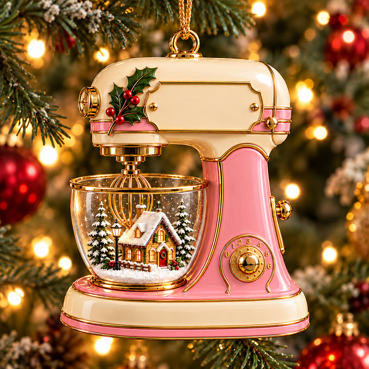 3D Raised Personalized Stand Mixer Christmas Ornament